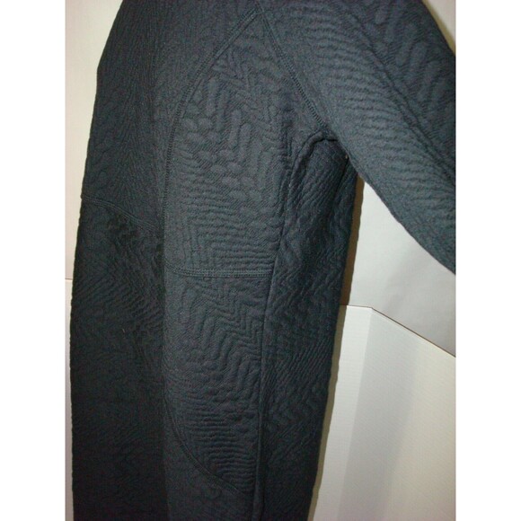 New Womens NWT PrAna Macee Black Dress M Textured Jacquard Long Sleeves Zipper - Picture 6 of 10
